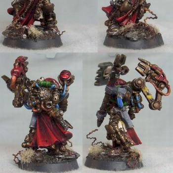 Tech priest - lots of red and bronze by Amazon warrior