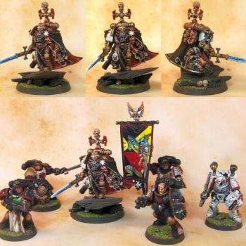 Black Templar Helbrecht and Command Squad by big poppa bear