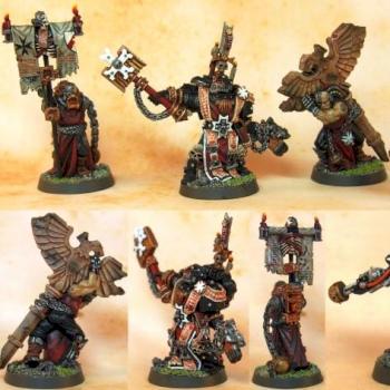 Black Templar Grimaldus and Retinue by big poppa bear