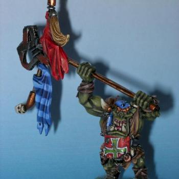 Limited Black Orc Battle Standard Bearer by Godlikebuthumble