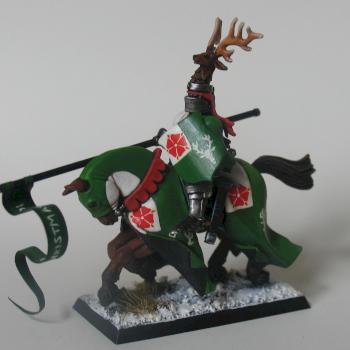 Old Bretonnian plastic I painted for my wife for Xmas about 9 years ago by pudding