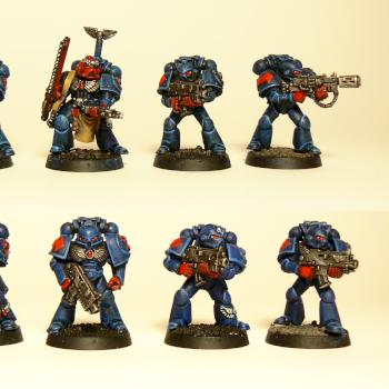 Crimson Fists Tactical squad by Eggmarine