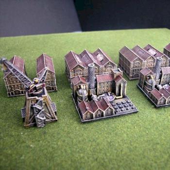 Dystopian Wars Industrial Buildings by AndyT