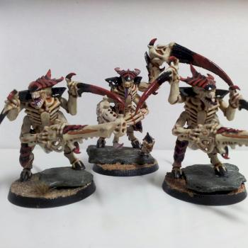 Warhammer 40K - 3 Tyranid Warrior's - Painted - Tabletop standard by Quality Miniatures