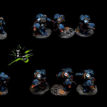 Warhammer 40K Aggressors Ultramarines by CroWarGamePainting