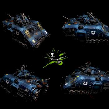 Warhammer 40K Repulsor Ultramarines by CroWarGamePainting