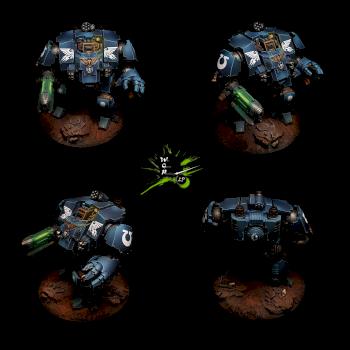 Warhammer 40K Redemptor Dreadnought Ultramarines by CroWarGamePainting