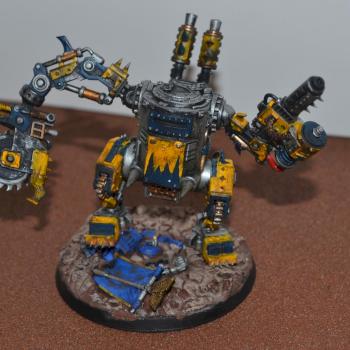 Ork Killa Kan stomps Ultramarine by reddogcc