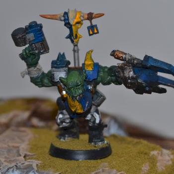 Ork Nob with power claw by reddogcc