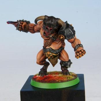 Bloodbowl Minotaur by meanbeautiful