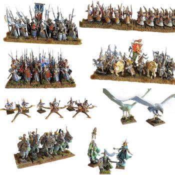 High Elves army by flames