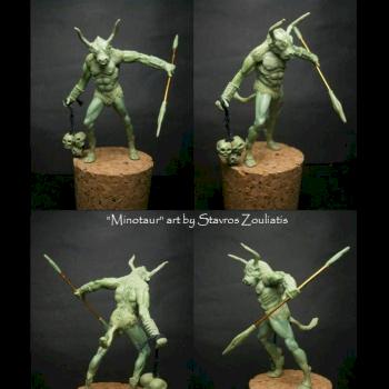 Minotaur 54mm sculpture by Stavros Zouliatis