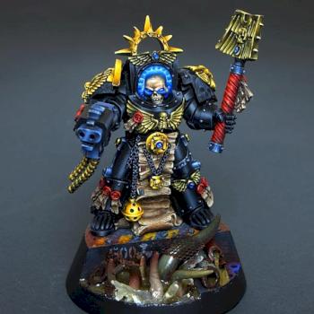 Space Marines Terminator Chaplain by Flameon