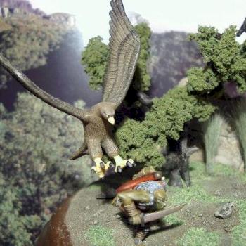 Eagle attacking orc 2 by Ori76