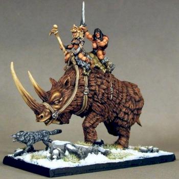 Norse Barbarian Wooly Rhino by witchhunter