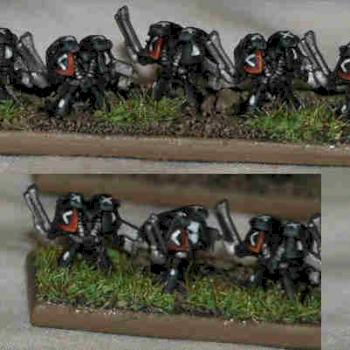 Epic Armageddon - Raven Guard Assault Marines by Glyn Green