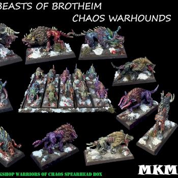 BEASTS OF BROTHEIM - Chaos Warhounds by mousekiller