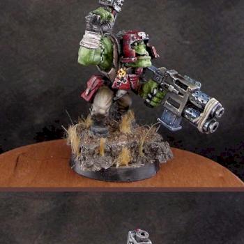 Ork with heavy weapon by Shawn R. L.