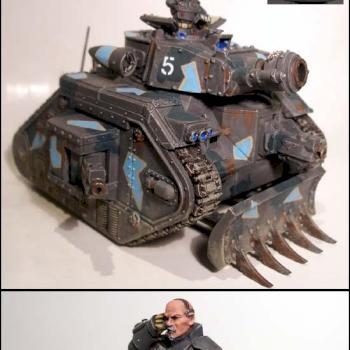 Imperial Guard Demolisher with Forgeworld commander by Wolkenmann