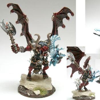 Greater Daemon of Khorne with Eldar by Lionheart