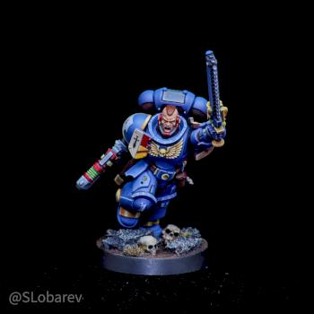 Indomitus Ultramarines Primaris Assault Intercessor sergeant by El Sabel