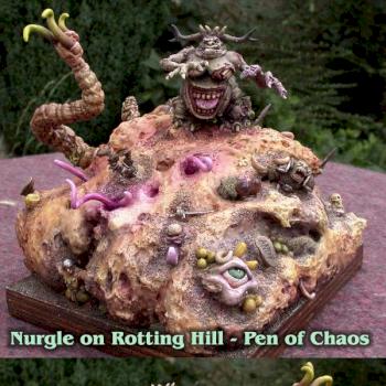 Greater daemon of Nurgle on rotting Hill by PenOfChaos