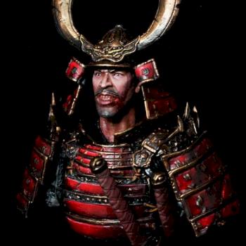 Samurai bust by duskfrost