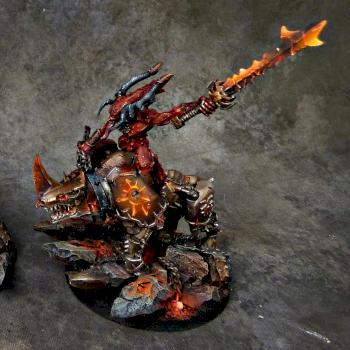 Daemons of Khorne Bloodcrusher and Herald by Awaken Realms