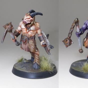 Beasts of Chaos Beastmen Gor x2 by Hamish Longstride