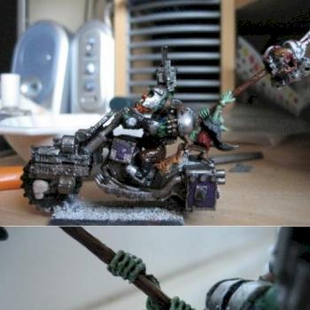 ork nob on warbike by Acid burn