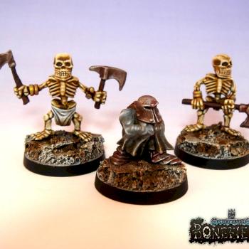 Bonefields - Dwarf Necromancer and Bodyguards by mrsaturday