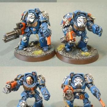 Ultramarine Terminator Squad 1 by darkartminiatures