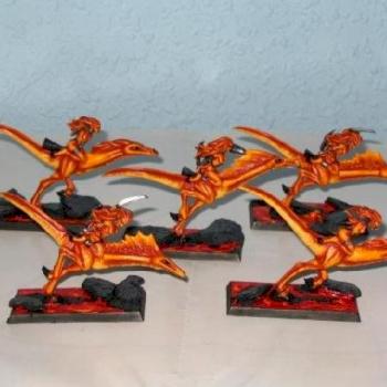 Mounted Fire Daemonettes by McKaphre