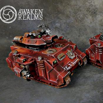 Blood Angels Baal Predator and Razorback by Awaken Realms