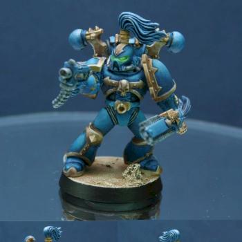 Chaos Space Marine with Gold NMM by JudgeGudge