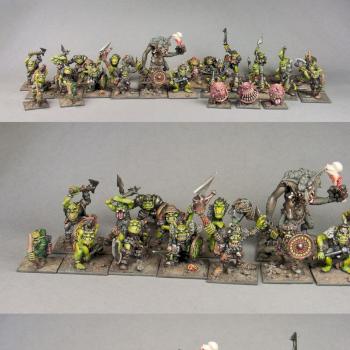 Orcs o' the Old Skull Tribe - Old School Mordheim Orcs Gang by spooktalker