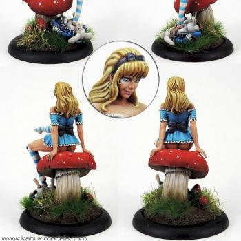 Alice In Wonderland - Kabuki Models Big Sisters Fairy Tales pin-up by KABUKI MODELS