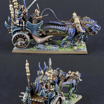 Dark Elves Cold One Chariot by dargo000