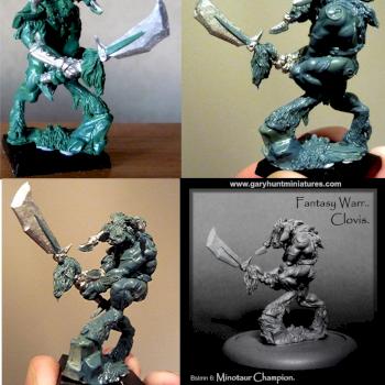 Clovis: Minotaur champion by Gary Hunt Miniatures