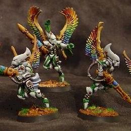 Eldar Swooping Hawk Squad Biel Tan by paintwidow