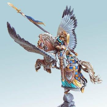 Bretonnian Pegasus Hero  - next picture :) by DEMON COLOR