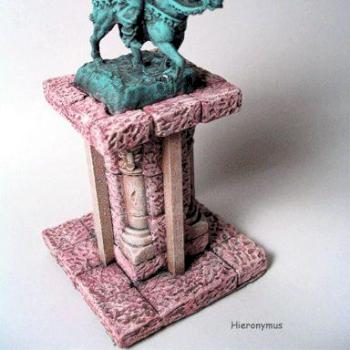 Equestrian Monument Red Granite Edition by Hieronymus