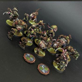 Nurgle Rotters Blood Bowl Team by warhamsterpainting