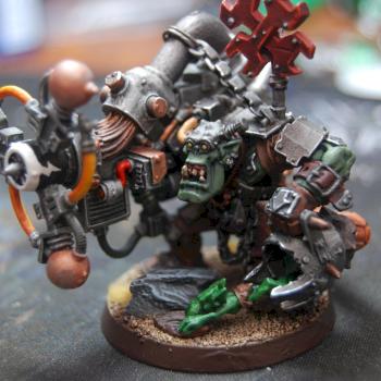 Ork Mek with Shokk Attack Gun by DarianZG