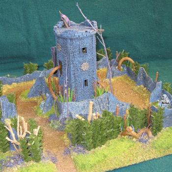 Black Tower...(15mm)...diorama/game play piece #1 by Cat Dancer