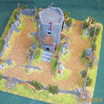 Black Tower...(15mm)...diorama/game play piece #3 by Cat Dancer