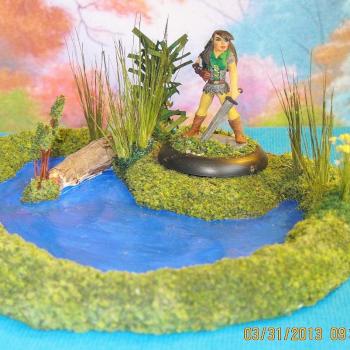 Small bathing pond (RPG) game playing piece by Cat Dancer