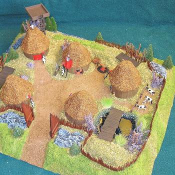 Orc compound...(15mm)...diorama (game play piece) #3 by Cat Dancer