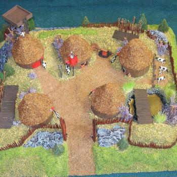 Orc compound...(15mm)...diorama (game play piece) #2 by Cat Dancer