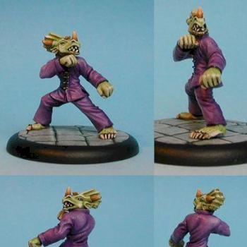 Dragon man from Hasslefree miniatures. by Mix